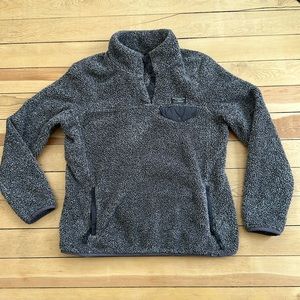 LL Bean High Pile Snap Fleece